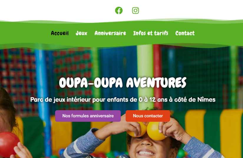 site web Oupa parcs