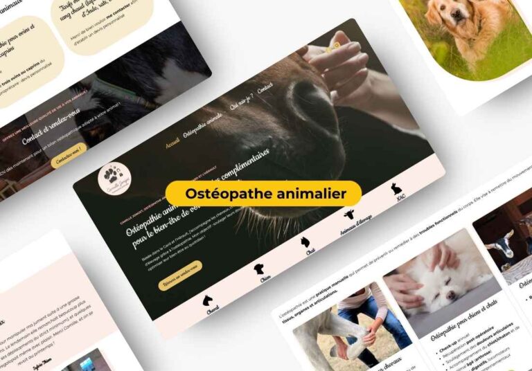 Site web ostéopathe animalier