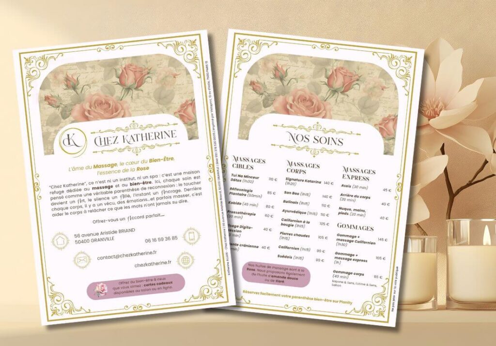 flyer salon de massages